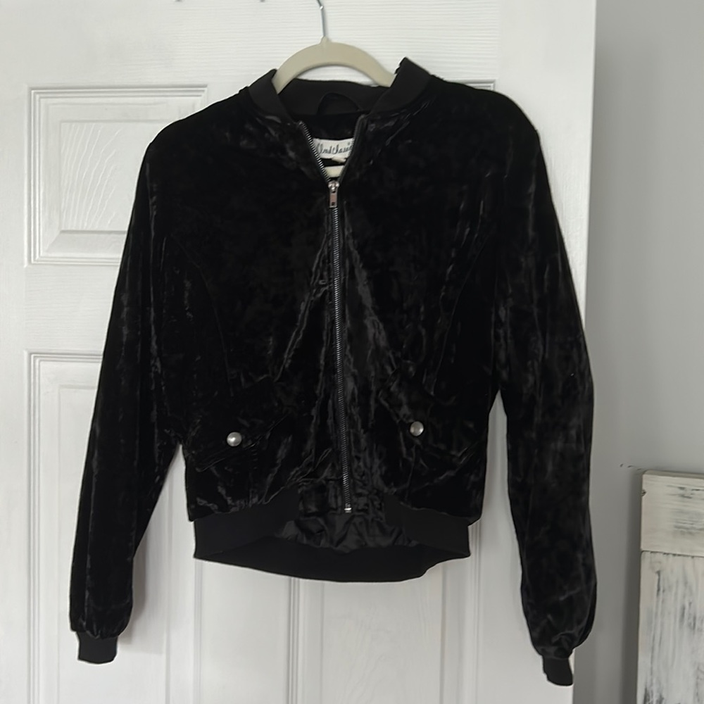 Black velvet bonnet jacket